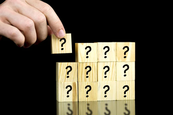 Question mark cubes — Stock Photo, Image