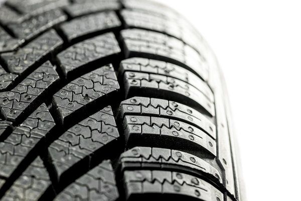Winter tire closeup