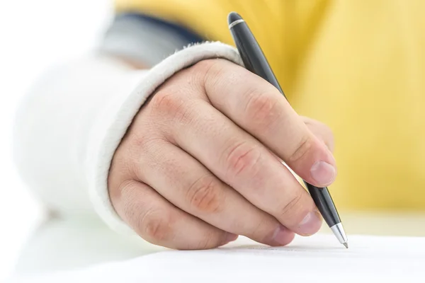 Signing isurance policy — Stock Photo, Image