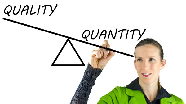 Kwaliteit boven kwantiteit — Stockfoto