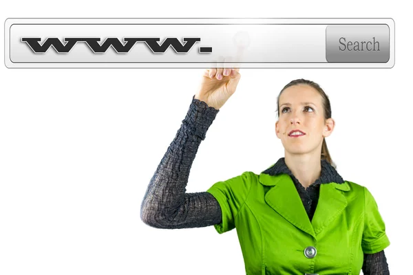 Virtuelle Suchleiste mit www. — Stockfoto