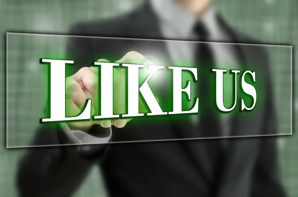 Like us button — Stock Photo, Image