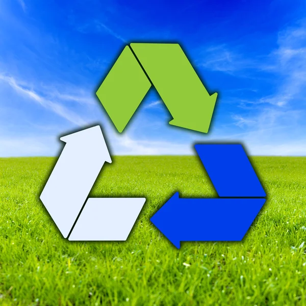 Símbolo da reciclagem — Fotografia de Stock