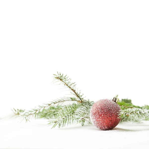 New year ornament in snow — Stock Photo, Image