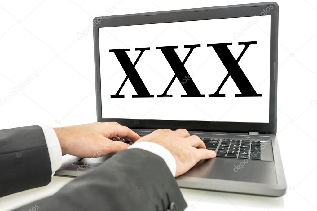 Wwwdownloading Xxxn - XXX written on laptop monitor Stock Photo by Â©Gajus-Images 37705947