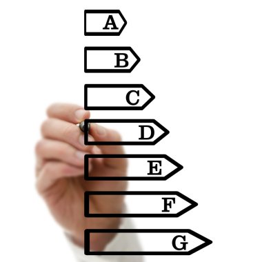 Energetic efficiency scale clipart