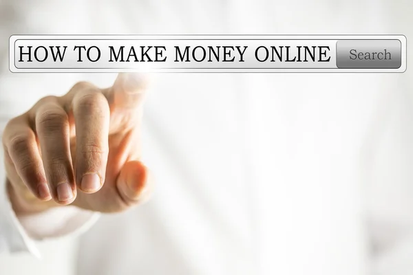 Nasıl para kazanmak için hakkında bilgi arayan — Stok fotoğraf