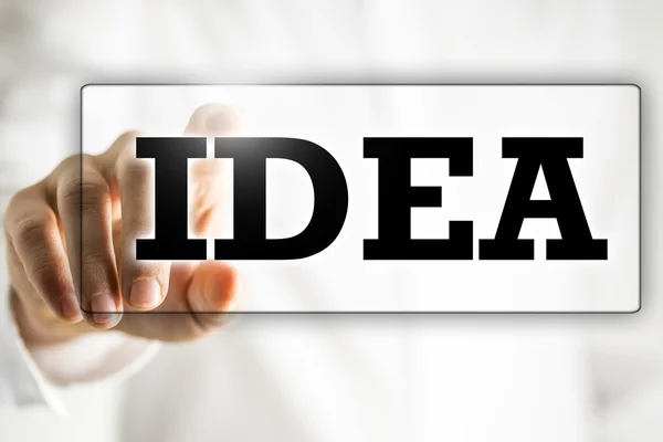 The word Idea on a virtual interface — Stock Photo, Image