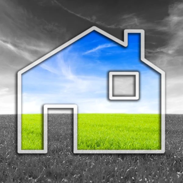 Green eco-friendly house — Stock Photo, Image