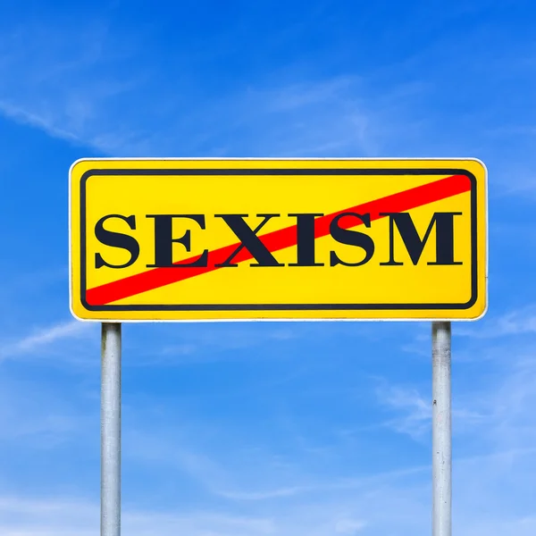 Zákaz sexismu vývěskách — Stock fotografie