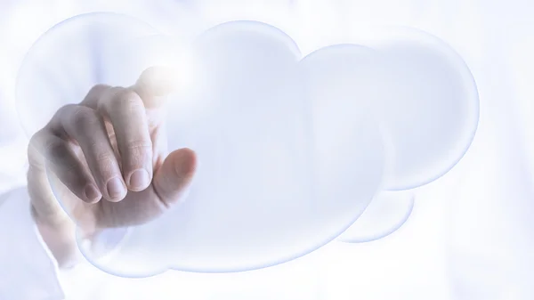 Cloud auf einer virtuellen Oberfläche — Stockfoto