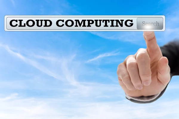 Cloud Computing in der Navigationsleiste — Stockfoto