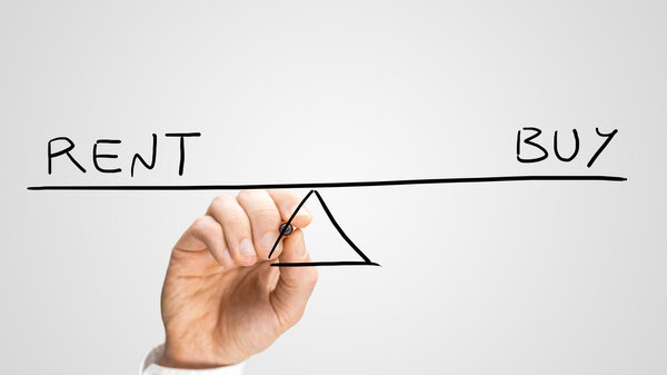 Diagram of seesaw showing Rend and Buy