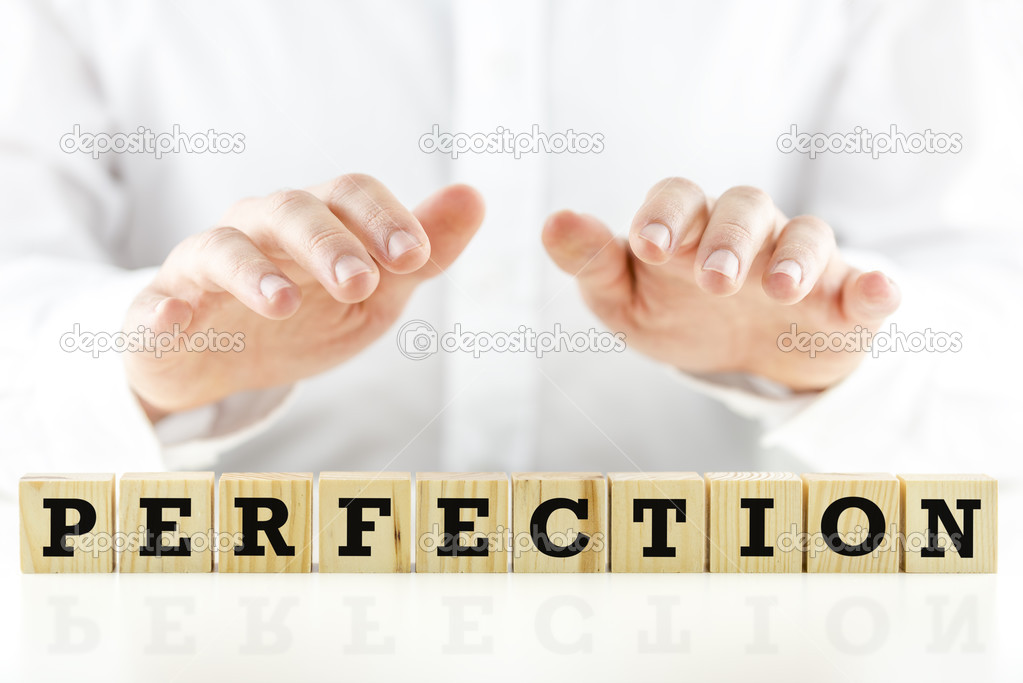 Conceptual image with the word Perfection
