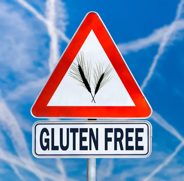 Señal de tráfico libre de gluten — Foto de Stock