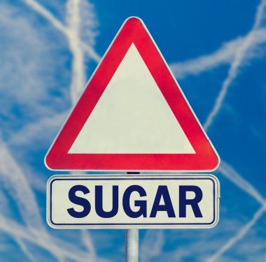 Sugar danger warning sign clipart