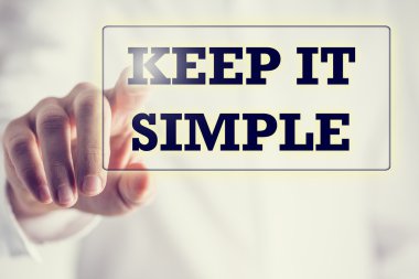 Keep It Simple on a virtual screen clipart