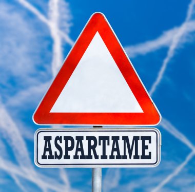 Aspartame traffic warning sign clipart