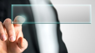 yanıt veren futuristik bir arayüze dokunmadan