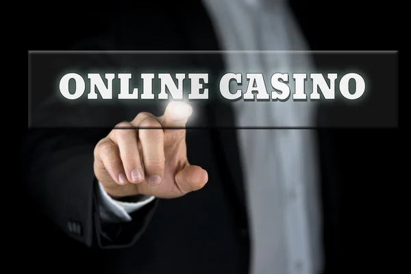 Online casino in een navigatiebalken voor websites — Stockfoto
