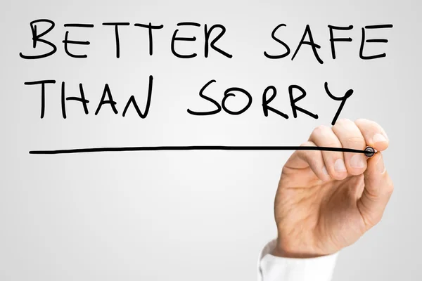 Beter veilig dan sorry. — Stockfoto