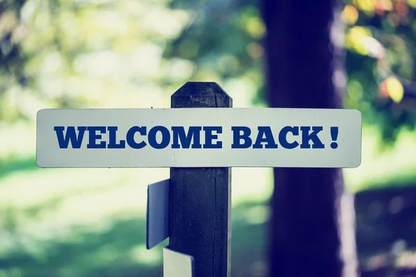 Welcome back — Stock Photo, Image