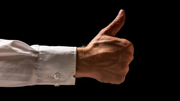 Businessman giving a thumbs up — Stock Photo, Image