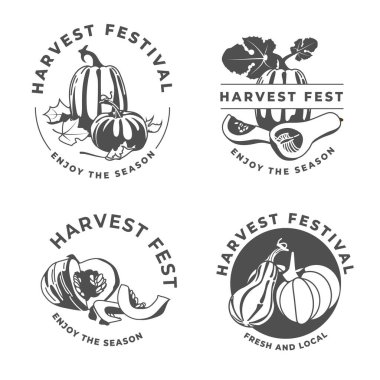 Autumn farmers market banner with vegetables: watermelon, figs, pears, grapes, figs, berries and other elements. Local food festival design. Agricultural fair. Harvest season. Flat vector.