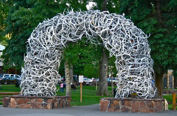 Antler Arch In Jackson Hole, Wyoming — Stock Photo, Image
