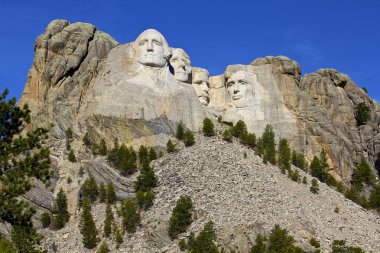 koyu mavi gökyüzü rushmore Dağı