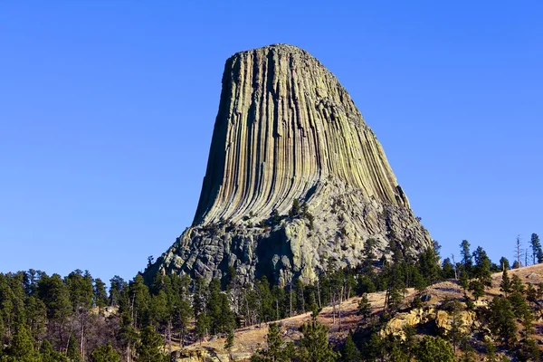 Πύργος του διαβόλου στο Wyoming Φωτογραφία Αρχείου