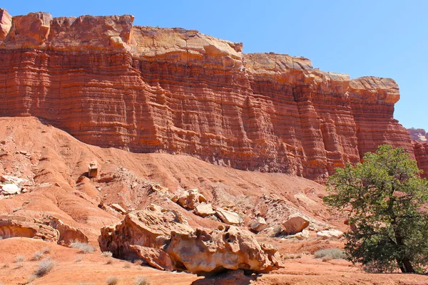 Unieke rotsformatie, capitol reef national park, utah — Stockfoto