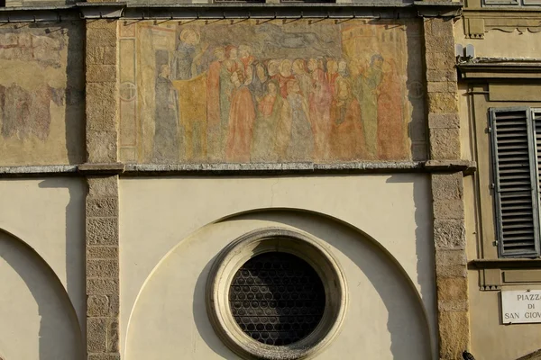 Renaissance Painting on Wall, Florence — Stock Photo, Image