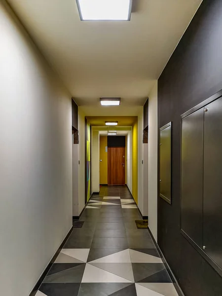 Corridor Modern Block Flat Modern Apartments — Fotografia de Stock