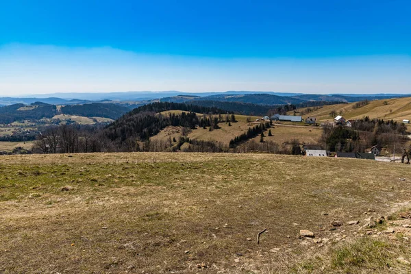 Bellissimo Paesaggio Montagne Mattino Sole — Foto Stock