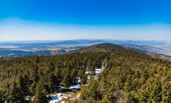 Красивая Панорама Совиных Гор Вершины Смотровой Башни — стоковое фото