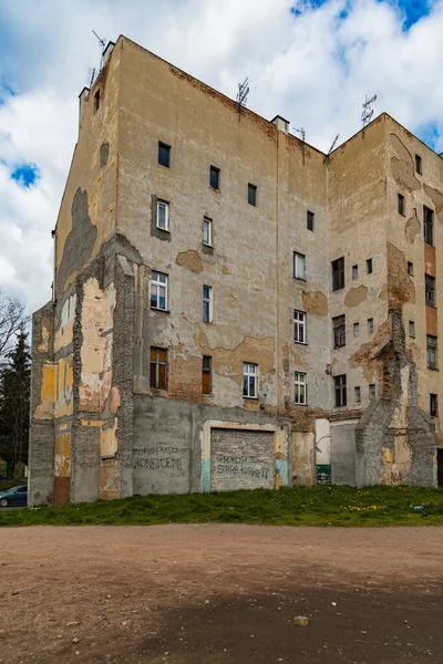 Legnica Polska Kwiecień 2021 Fasada Starej Kamienicy Przy Małym Placu — Zdjęcie stockowe