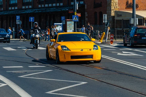 Wroclaw Polônia Maio 2021 Cruzeiro Maio Carros Retro Antigos Zona — Fotografia de Stock