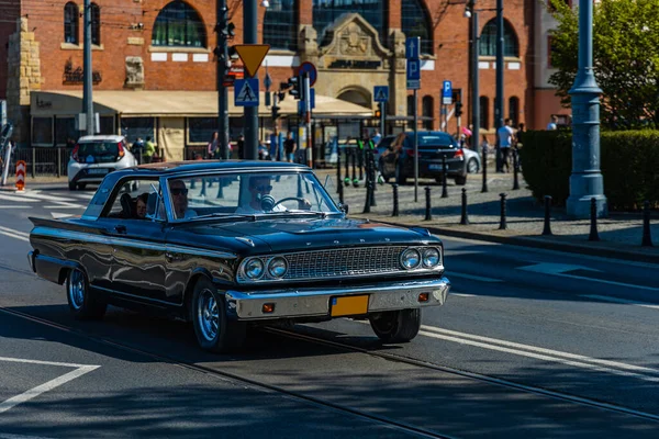 Wroclaw Poland May 2021 May Cruising Old Retro Cars Classic — Stock Photo, Image
