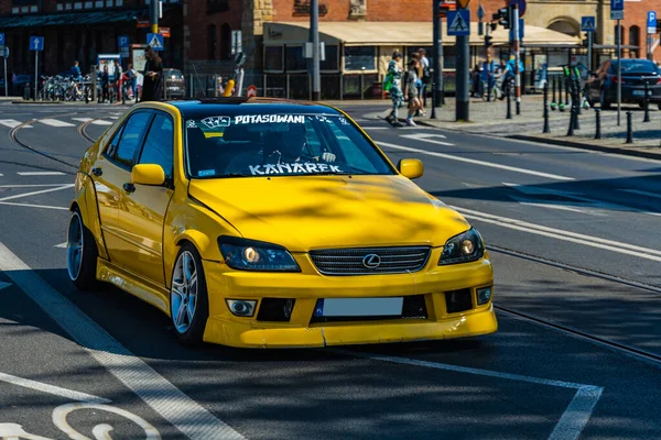 Wroclaw Polen Mai 2021 Mai Kreuzfahrt Alter Retro Autos Der — Stockfoto