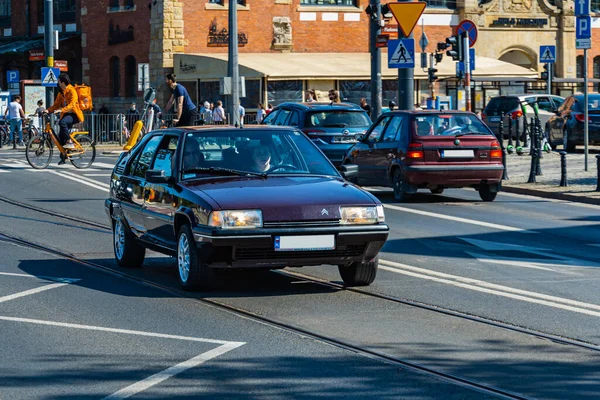 Wroclaw Polen Maj 2021 Maj Cruising Gamle Retro Biler Classic - Stock-foto