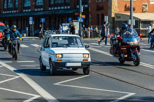 Wroclaw Polen Mai 2021 Mai Kreuzfahrt Alter Retro Autos Der — Stockfoto