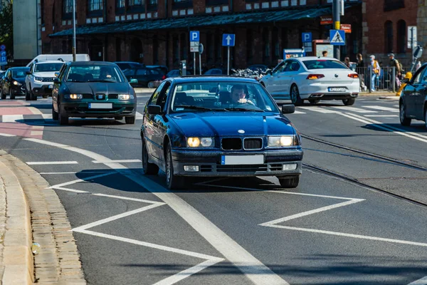 Wroclaw Polen Mai 2021 Mai Kreuzfahrt Alter Retro Autos Der — Stockfoto