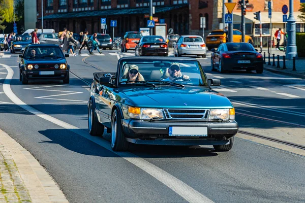 Wroclaw Polen Mai 2021 Mai Kreuzfahrt Alter Retro Autos Der — Stockfoto