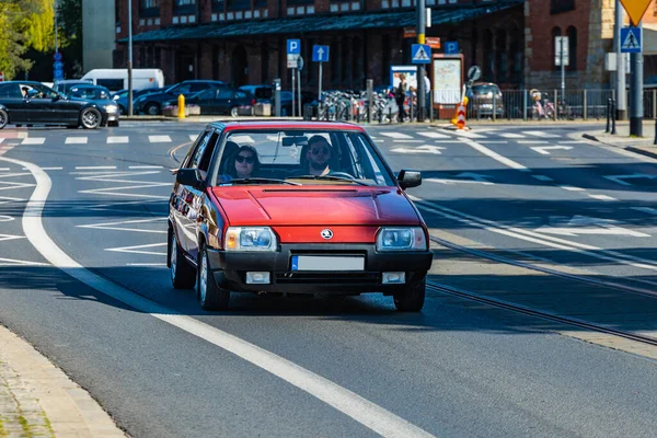 Wroclaw Polen Mai 2021 Mai Kreuzfahrt Alter Retro Autos Der — Stockfoto