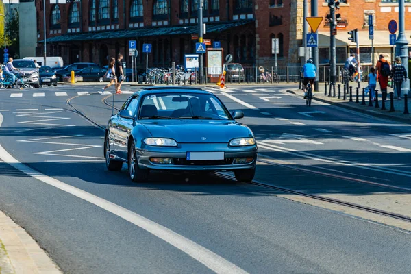 Wroclaw Polen Mai 2021 Mai Kreuzfahrt Alter Retro Autos Der — Stockfoto