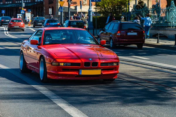 Wroclaw Polônia Maio 2021 Cruzeiro Maio Carros Retro Antigos Zona — Fotografia de Stock