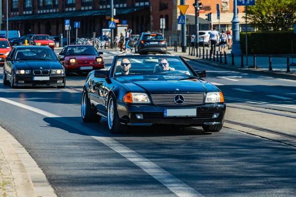 Wroclaw Polen Mai 2021 Mai Kreuzfahrt Alter Retro Autos Der — Stockfoto