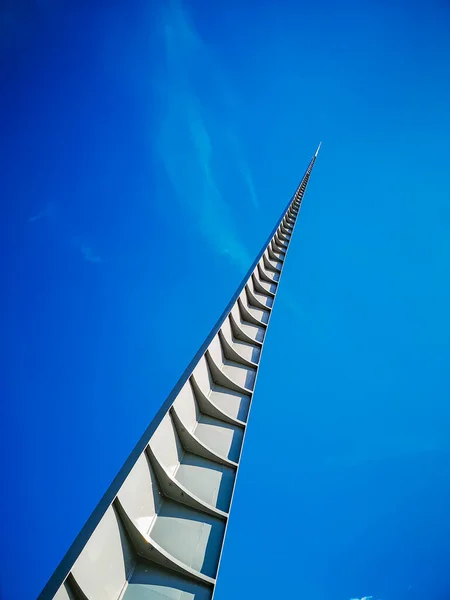 Wroclaw Polônia Junho 2021 Olhando Para Torre Aço Iglica Lado — Fotografia de Stock