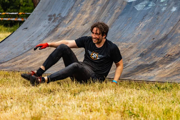 Poznan Poland June 2021 Hard Extreme Obstacle Course Survival Race — Stock Photo, Image